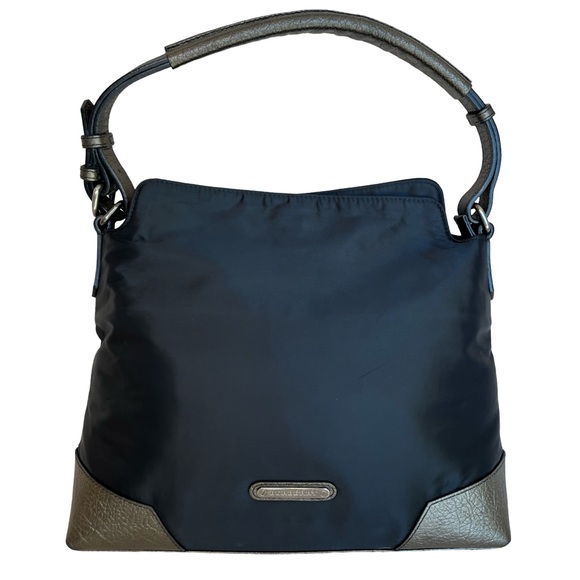 Burberry Black Nylon & Metallic Leather Shoulder Bag - Picture 1 of 17